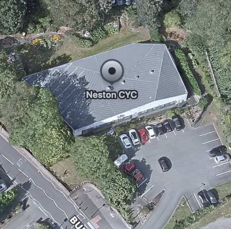 Aerial photo of Neston Community Youth Centre
